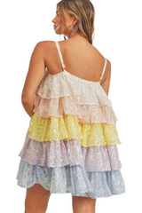 Buddy Love Disco Tiered Sequin Dress