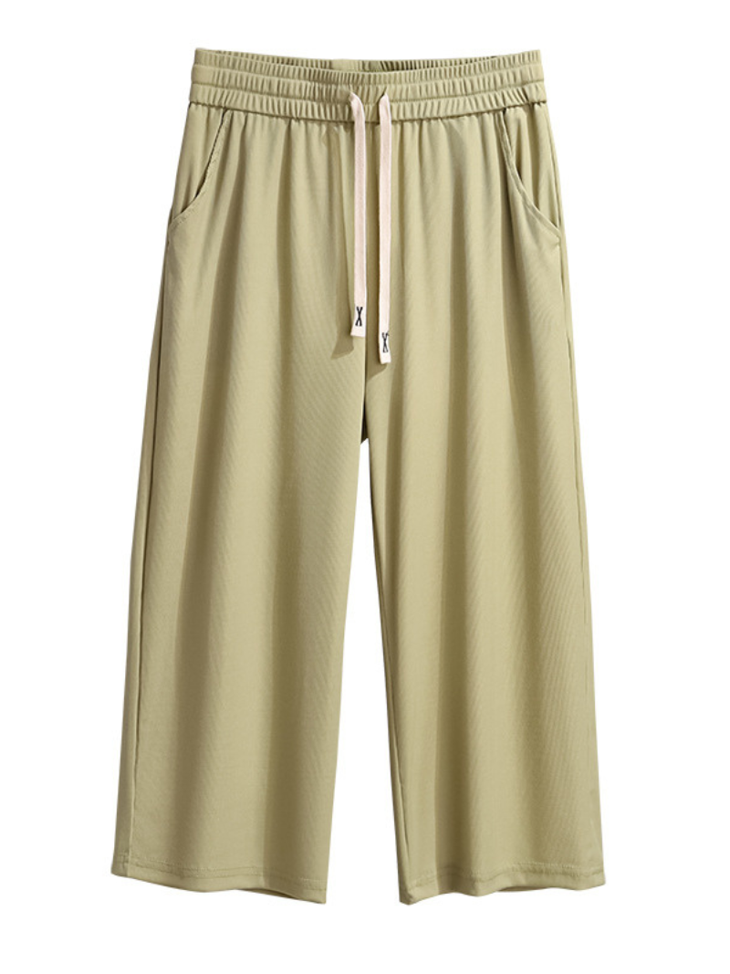 summer high waist plus size straight pants